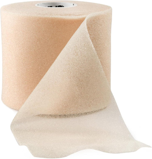 Cannon Sports Pre Wrap 30 Yard Roll Athletic Foam Tape Underwrap for Ankles, Wrists, Knees, Elbows, Hair (Natural)