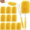 THNIOI 12 Pcs Chenille Dust Mop Replacement Pads Set with 2 Handles, Washable