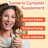 Turmeric Curcumin Gummies 500mg with Ginger Root, Black Pepper Extract, Antioxidant Support, 60 Count