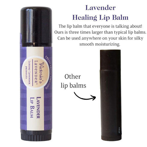 Victoria's Lavender Bath and Body Products Gift Set - Handmade Soap, Lotion, Lip Balm, Body Candle for Women, Lavender