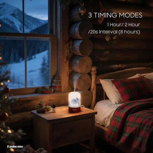 Set 100ML 6 Fashome Aromatherapy Diffuser Gift Ultrasonic Glass Essential Oil Diffuser with Auto-Off & Timer + Pure