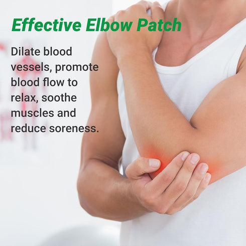 Elbow Pain Patches, 24 Count Extra Strength Heat Patches, 8 Hour Long Lasting Relief for Knee, Elbow, Back, Neck,