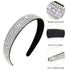 Wecoe Silver Headband - Fashion Rhinestones Hair Band for Women and Girls, Thin Hair Accessories
