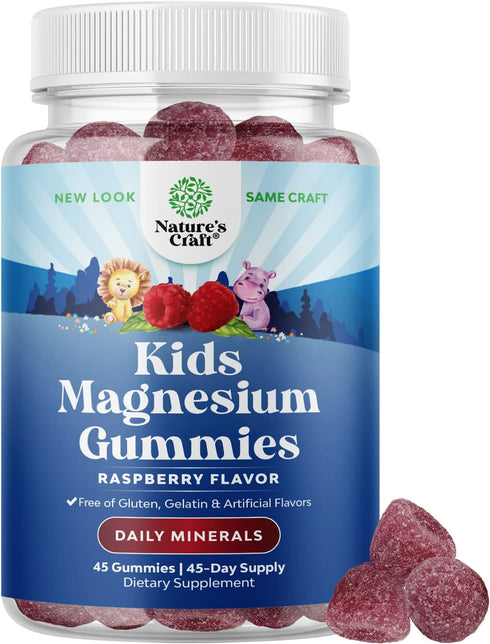 Relaxing Calm Magnesium Gummies for Kids, 85mg per Serving, Great Tasting Kids Magnesium Gummies for Daily Wellness