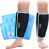 REVIX XL Shin Splint Ice Pack for Injuries, Reusable Gel Cold Pack for Calf Leg Pain Relief (Set of 2)