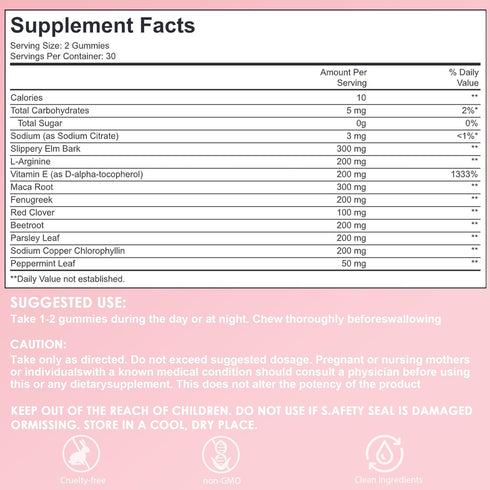 WOVOEO Gummies 60 Gummies Pheromone for Women, with Slippery Elm- Enhance Your Confidence & Attraction - Natural