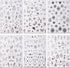 Laser Silver Nail Art Sticker Decal, Sun Moon Butterfly Design, 3D Self-Adhesive Nail Art Supplies, 6 Sheets