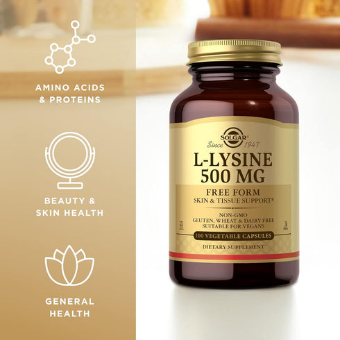 L-Lysine 500 MG, 100 Vcaps