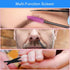 Tweezers and Fingernail Clippers Kit - 8 Pcs Professional Stainless Steel Manicure Tools with Case