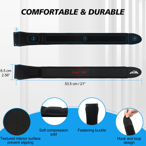 supregear IT Band Strap, Adjustable Compression Wrap for Knee Thigh Hip & ITB Support, Men & Women