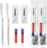 100 Pack Disposable Toothbrushes with Toothpaste Floss, Individually Wrapped Travel Kit for Homeless, Airbnb