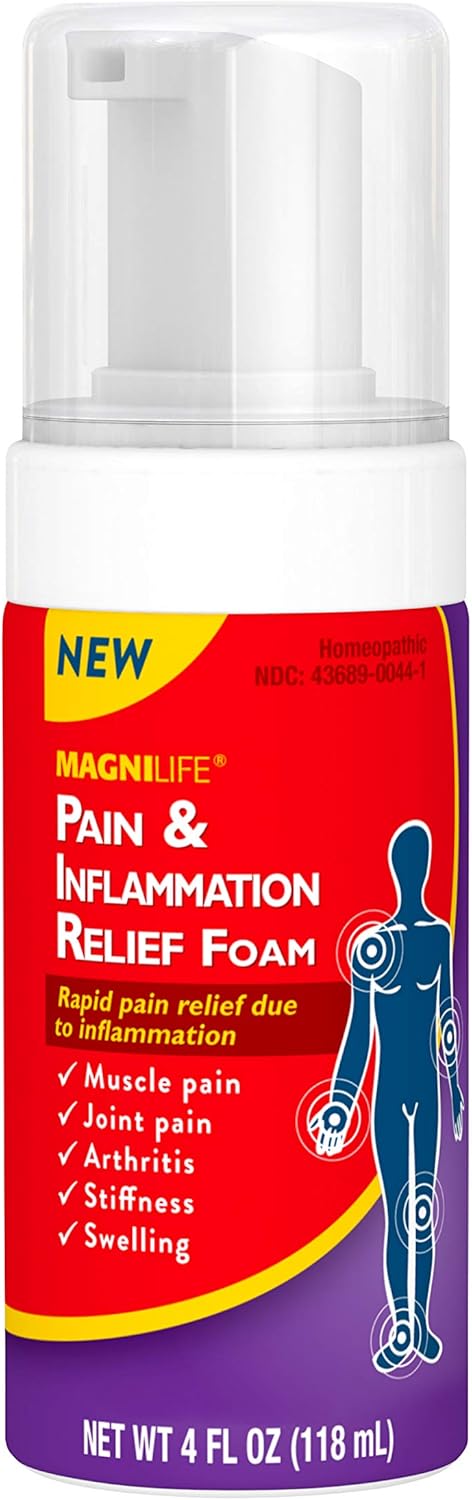 MagniLife Pain & Inflammation Relief Foam, Natural Muscle, Joint, and Arthritis Pain Relief, 4oz.