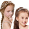 WILLBOND 2 Pieces Flower Girls Headpiece, Princess Wedding Faux Pearls Rhinestone Headband Tiara