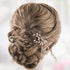 Unicra Bride Wedding Crystal Hair Pins - Bridal Hair Pieces Wedding Accessories for Women and Girls, Pack of 1 (Rose