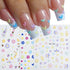 Flower Nail Art Stickers, 5D Embossed Self-Adhesive Decals, Spring Daisy Nail Design for Women Girls DIY Decoration