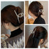Rhinestone Hair Claw Clips Vintage Metal Imitation Pearl Hair Jaw Clip for Women