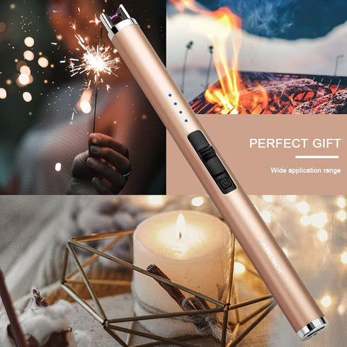 ARECTECH Rechargeable Electric Candle Lighter, Arc Plasma Windproof Lighter for Candle Kitchen Birthday Gift for Mom,