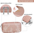Diabetic Supplies Hard Case, Organizer Bag for Diabetes Testing Kit, Blood Glucose Monitor, Rose Gold