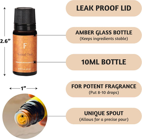 Folkulture Essential Oils for Diffuser - Set of 6 for Candle & Soap Making, Summer Fragrance