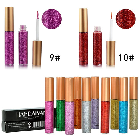 Glitter Eyeliner, Purple Glitter Eyeliner, Long-lasting Waterproof Eye Glitter Makeup, Colorful High-pigmented Liquid