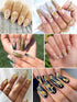TOROKOM 120 PCS 3D Gold Rose Nail Art Charms - Romantic Flowers Nails Decorations Alloy Nail Charms for Girls Women DIY