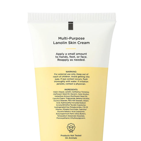 High Meadow Lanolin Skin Cream, Deep Hydration Formula for Soft Skin, Repairs Dry Cracked Skin (2.0 Oz)