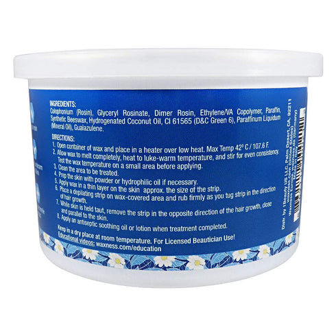 Wax Necessities Waxness Azulene Stripless Hard Wax Tin 14 Ounces