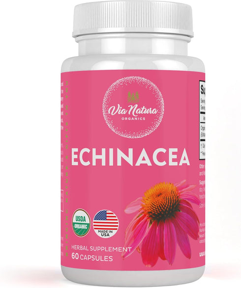 Echinacea Supplement - Natural & Organic - 60 Capsules