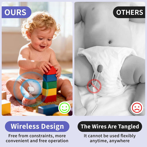 MIRAIWATIMO 2026 8 Upgraded Wireless Bed Wetting Alarm for Boys & Girls and Older Kids, Bedwetting Alarm with Modes