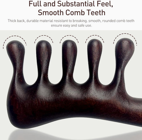 Jaasuee Scalp Massage Comb Hair Growth Stimulating Wooden Scalp Massager Stress Relief Loc Comb Present for Women