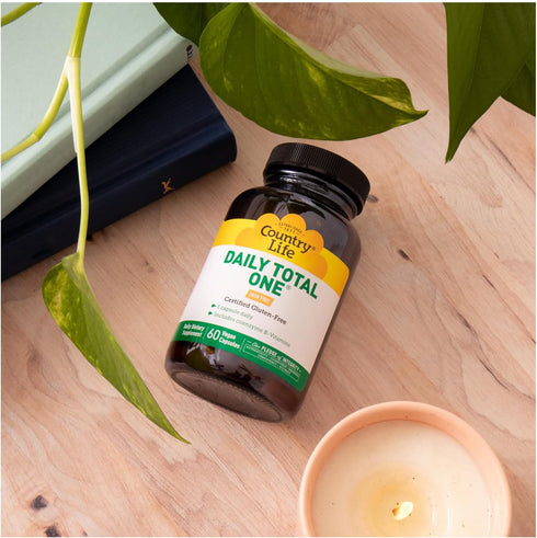 Country Life Daily Total One Multivitamin, Iron Free, 60 Vegan Capsules, Once a Day Multivitamin & Multimineral Complex