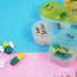 Zhengyuan 7 7 Cute Day AM PM Pill Organizer, Twice a Day Weekly Pill Box with Color Coded Compartments, Flower Shape