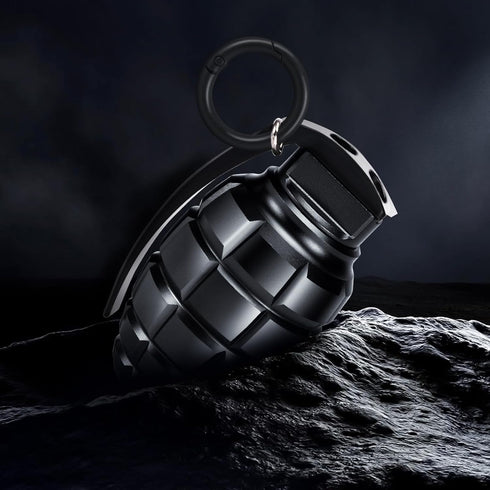 Keychain Pill Container, Waterproof Portable Aluminum Travel Pill Box with Carabiner for Medication - Black
