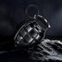 Keychain Pill Container, Waterproof Portable Aluminum Travel Pill Box with Carabiner for Medication - Black