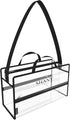 SHANY Clear PVC Water-Resistant Travel Tote Bag, Large See-Thru Bag with Adjustable Shoulder Straps and Zippered Pockets
