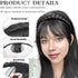 Wig with Bangs and Sideburns Trendy Braided Headband Hair Accessories Braid Headband for Women Hair Extensions Bangs Girls Braided Wigs (Brown Black)