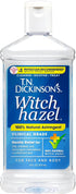 T.N. Dickinson's 100% Natural Witch Hazel Astringent | Pure, Fragrance Free | Cleanses & Soothes Skin | 8 Fl Oz