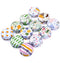 Rarapop 12 Pack Mini Round Reusable Candle Tin Jars with Lids, 20ml Cartoon Travel Empty Container for Lip Balm, Salve,