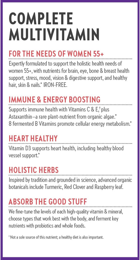 New Chapter Women's Multivitamin 50 Plus for Cellular Energy, Heart & Immune Support, 20+ Nutrients, 48 Count