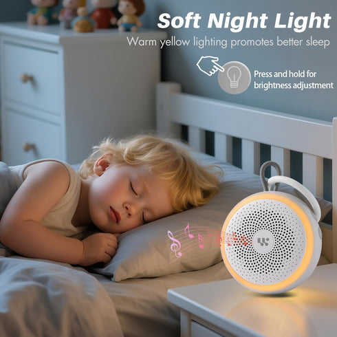 WorWoder 20 White Noise Machine - Portable Sound Machine for Baby Adult, Non-looping Soothing Sound, Noise Canceling