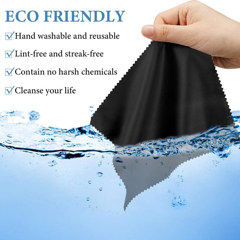 50 Pieces Microfiber Cleaning Cloths for Glasses, 7 x 6 Inch for Electronics and Screens