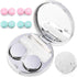 Contact Lens Case Portable Travel Box with Mirror, Tweezers, Remover Tool & Solution Bottle