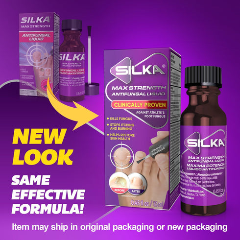 Silka Emergency Foot Care Kit, Max Strength Antifungal Liquid, Odor-Fighting Foot Powder, Antifungal Cream for Athletes