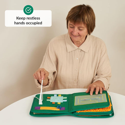 v2 Fidget Book for Elderly | Fidget Blanket for Dementia | Dementia Products for Elderly | Gift, Activities and Fidget