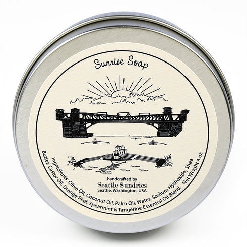 Refreshing Citrus Mint Soap for Men & Women - 4oz Moisturizing Shea Butter Bar Soap in Gift Tin