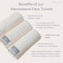 VOLO Hero Luna Gray Face Towel | Reusable Facial Wash Cloths | Makeup Remover & Post Shower Washcloths | Ultra Soft, Absorbent, Gentle, Fast Drying Nanoweave Fabric Face Towels | Microfiber 3PK