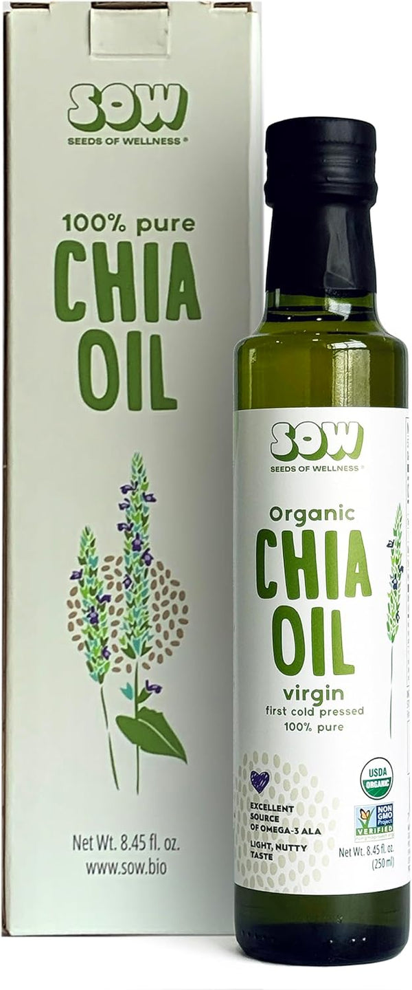 Seeds of Wellness - Organic Chia Seed Oil, Essential Bio Nutrients, Fatty