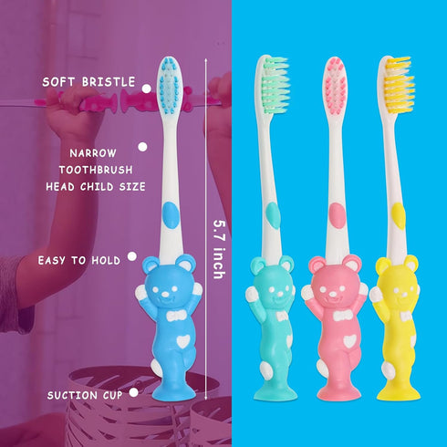 100pcs Toddler Toothbrush Kids Manual Toothbrush Individually Wrapped Toothbrushes,Kids Toothbrush for Age 2+ Children Toothbrush Set, Boys Girls Toothbrush(4 Colors)