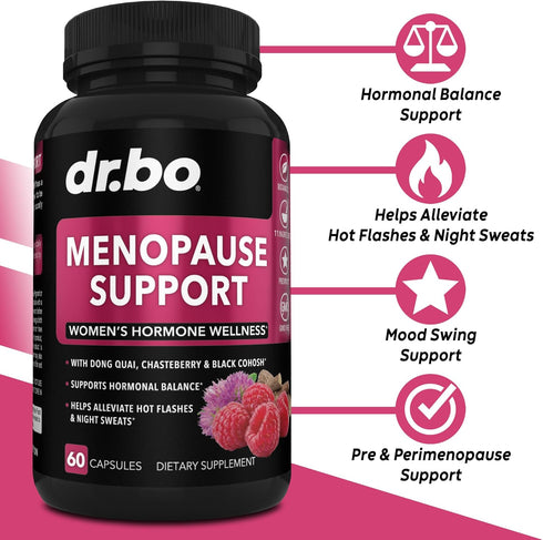 Menopause Supplements for Women Support Pills - Natural Menopause Relief for Hot Flashes, Night Sweats & Mood Swings