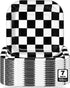 100 Pcs Black and White Checkered Dessert Plates, 7 x 7 Inch Disposable Square Paper Plates for Birthday and Baby